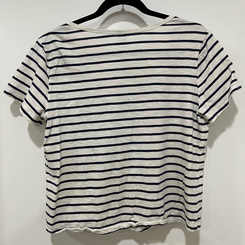Striped Button Tee - Picture 4 of 5